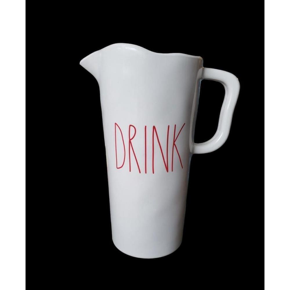 Rae Dunn Artisan Collection “ DRINK “ Melamine Pitcher Indoor/Outdoor
